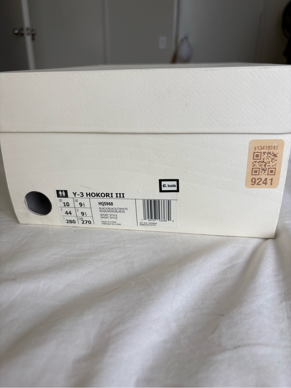 Adidas Y-3 Hokori III Black Core White Sneakers Men's Size 10 with OG Box GOAT - Picture 16 of 16